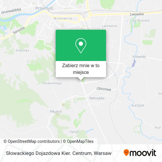 Mapa Słowackiego Dojazdowa Kier. Centrum