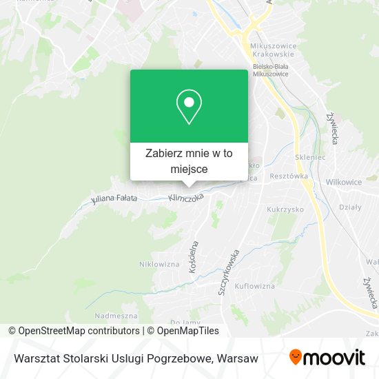 Mapa Warsztat Stolarski Uslugi Pogrzebowe