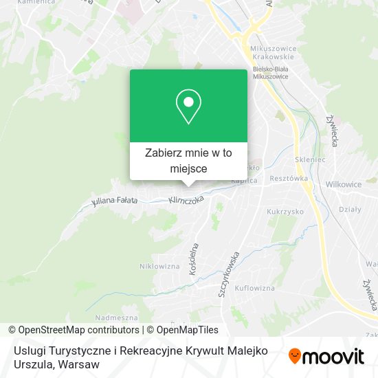 Mapa Uslugi Turystyczne i Rekreacyjne Krywult Malejko Urszula