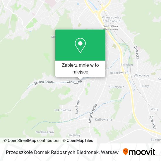 Mapa Przedszkole Domek Radosnych Biedronek