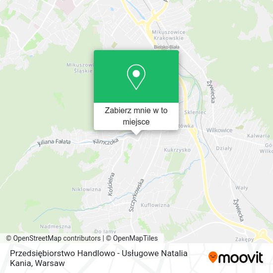 Mapa Przedsiębiorstwo Handlowo - Usługowe Natalia Kania