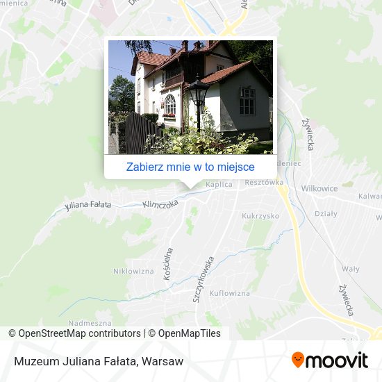 Mapa Muzeum Juliana Fałata