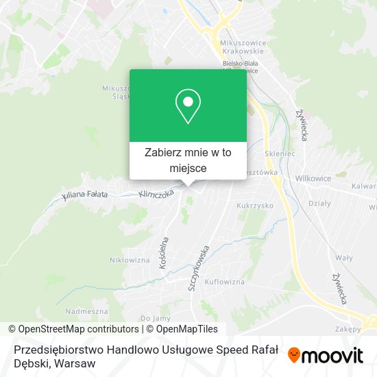 Mapa Przedsiębiorstwo Handlowo Usługowe Speed Rafał Dębski