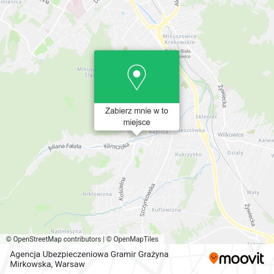 Mapa Agencja Ubezpieczeniowa Gramir Grażyna Mirkowska