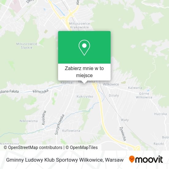 Mapa Gminny Ludowy Klub Sportowy Wilkowice