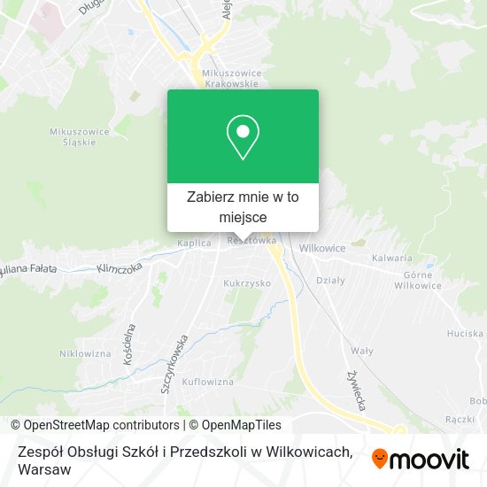 Mapa Zespół Obsługi Szkół i Przedszkoli w Wilkowicach