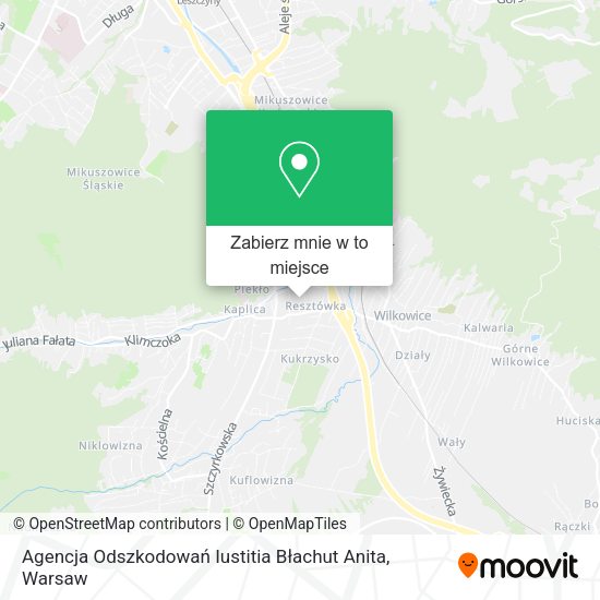 Mapa Agencja Odszkodowań Iustitia Błachut Anita