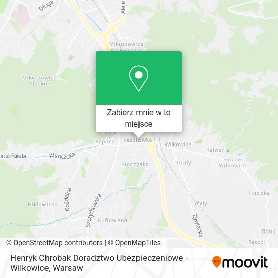 Mapa Henryk Chrobak Doradztwo Ubezpieczeniowe - Wilkowice