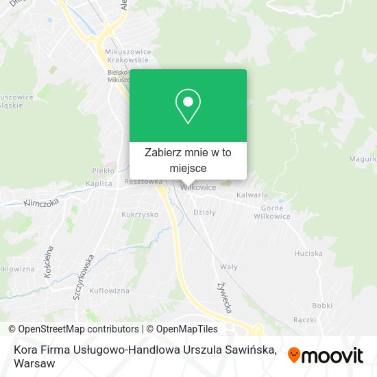 Mapa Kora Firma Usługowo-Handlowa Urszula Sawińska