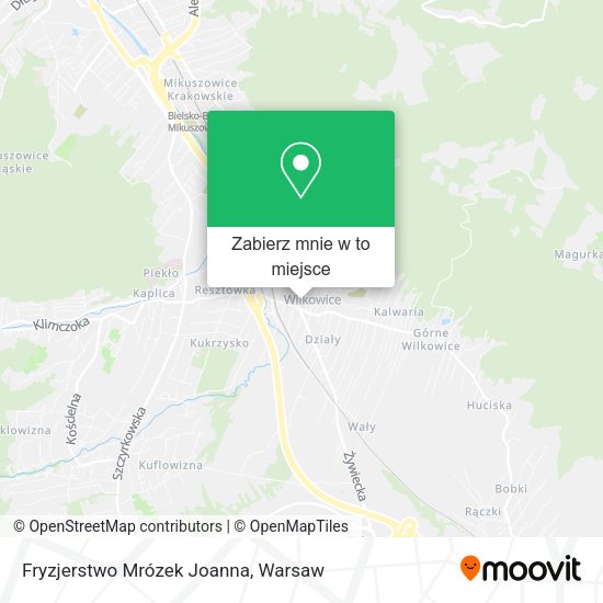 Mapa Fryzjerstwo Mrózek Joanna