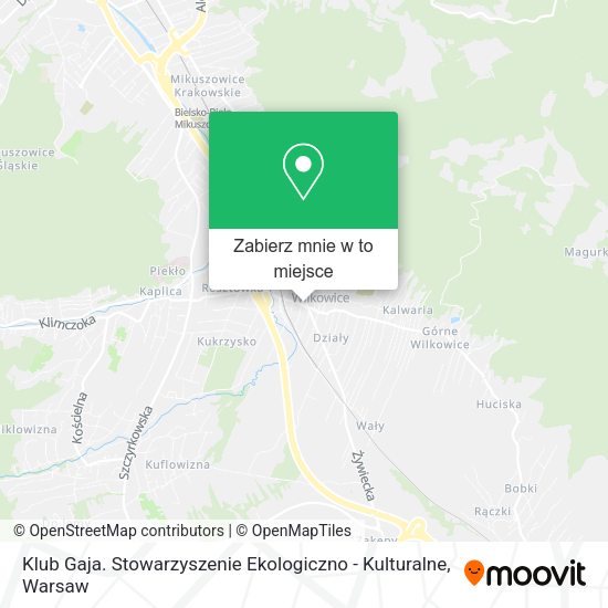 Mapa Klub Gaja. Stowarzyszenie Ekologiczno - Kulturalne