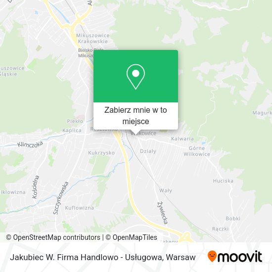 Mapa Jakubiec W. Firma Handlowo - Usługowa