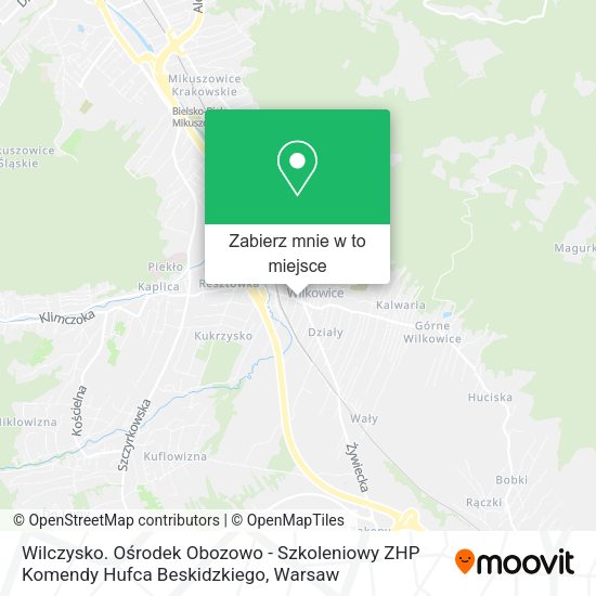 Mapa Wilczysko. Ośrodek Obozowo - Szkoleniowy ZHP Komendy Hufca Beskidzkiego