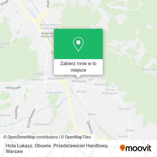 Mapa Hola Łukasz. Obuwie. Przedstawiciel Handlowy