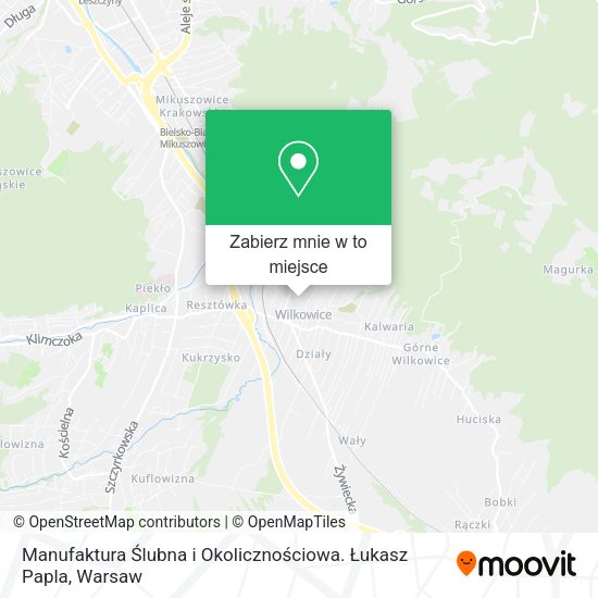 Mapa Manufaktura Ślubna i Okolicznościowa. Łukasz Papla