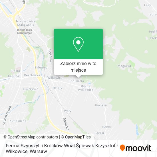 Mapa Ferma Szynszyli i Królików Woal Śpiewak Krzysztof - Wilkowice