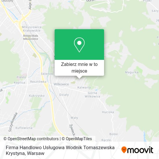 Mapa Firma Handlowo Usługowa Wodnik Tomaszewska Krystyna