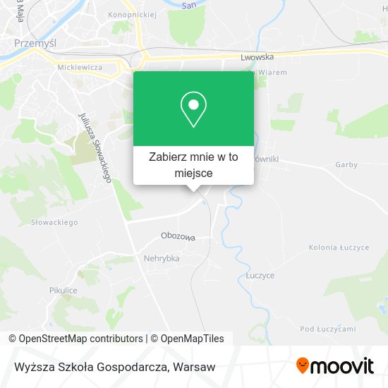 Mapa Wyższa Szkoła Gospodarcza