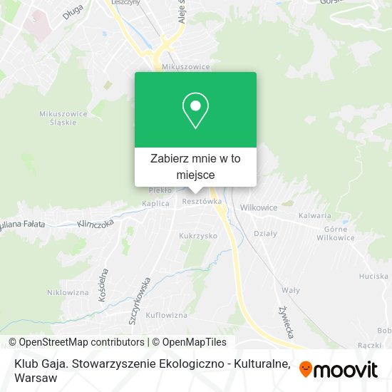 Mapa Klub Gaja. Stowarzyszenie Ekologiczno - Kulturalne