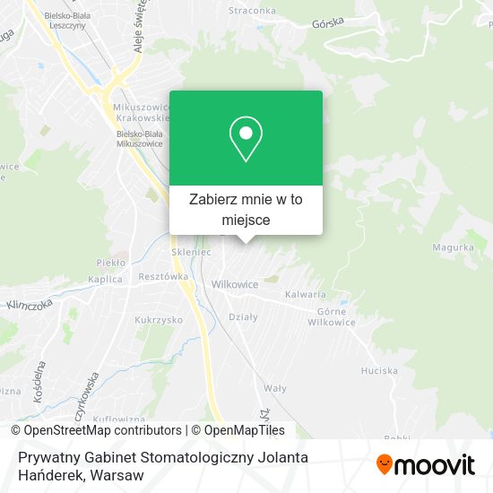 Mapa Prywatny Gabinet Stomatologiczny Jolanta Hańderek