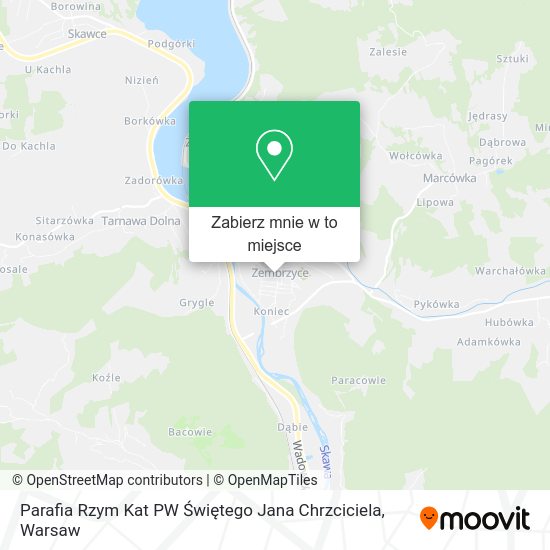 Mapa Parafia Rzym Kat PW Świętego Jana Chrzciciela