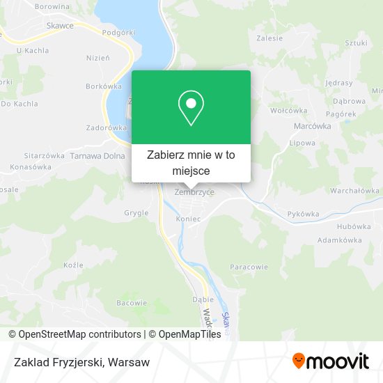 Mapa Zaklad Fryzjerski