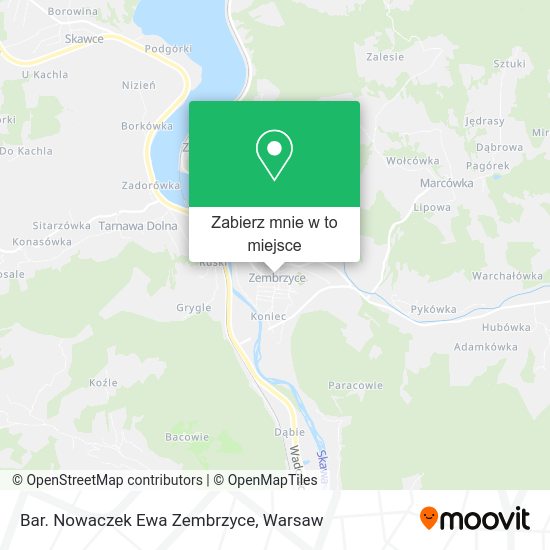 Mapa Bar. Nowaczek Ewa Zembrzyce