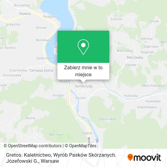 Mapa Gretos. Kaletnictwo, Wyrób Pasków Skórzanych. Józefowski G.