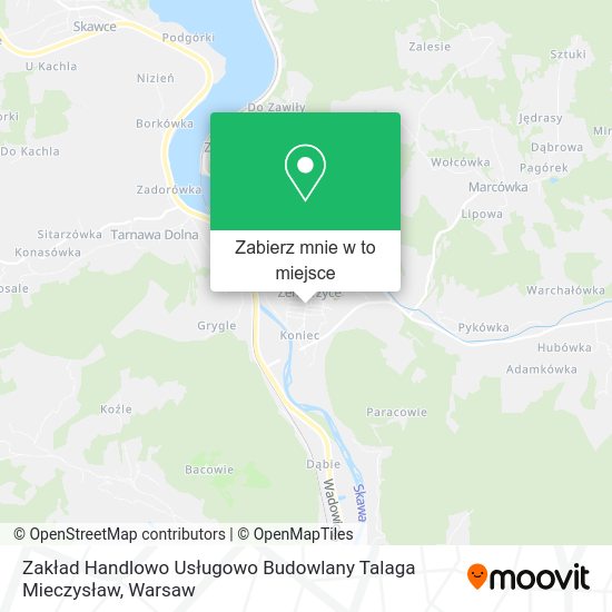 Mapa Zakład Handlowo Usługowo Budowlany Talaga Mieczysław