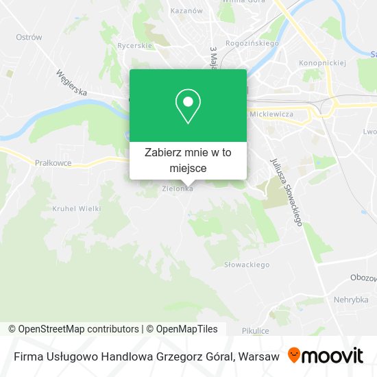 Mapa Firma Usługowo Handlowa Grzegorz Góral