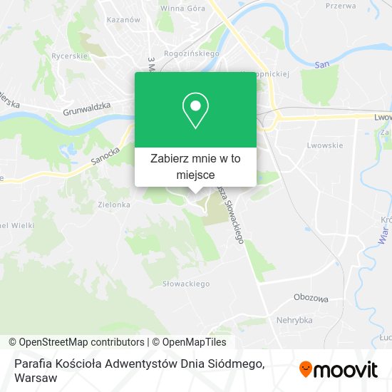 Mapa Parafia Kościoła Adwentystów Dnia Siódmego