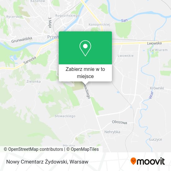 Mapa Nowy Cmentarz Żydowski