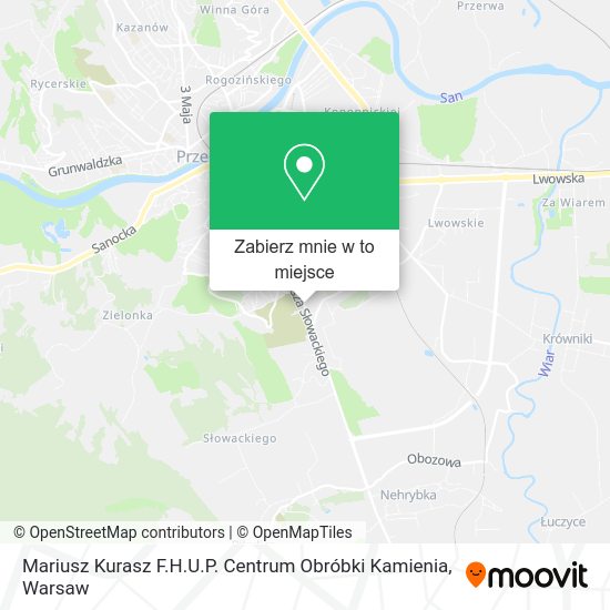 Mapa Mariusz Kurasz F.H.U.P. Centrum Obróbki Kamienia