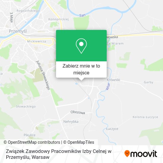 Mapa Związek Zawodowy Pracowników Izby Celnej w Przemyślu