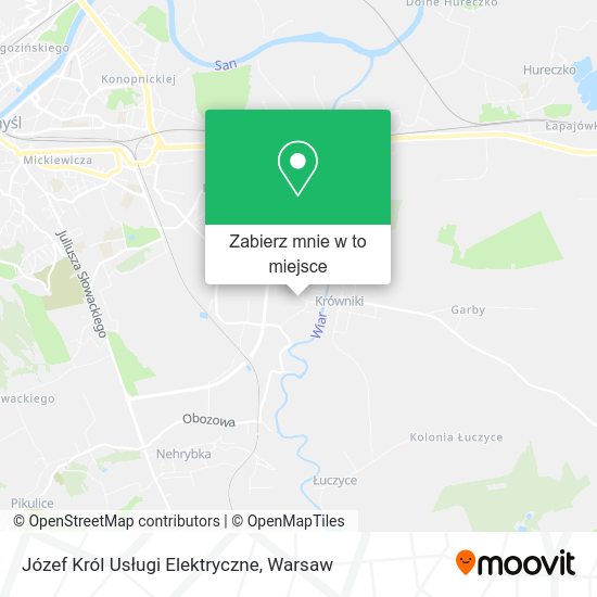 Mapa Józef Król Usługi Elektryczne