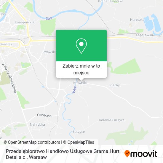 Mapa Przedsiębiorstwo Handlowo Usługowe Grama Hurt Detal s.c.