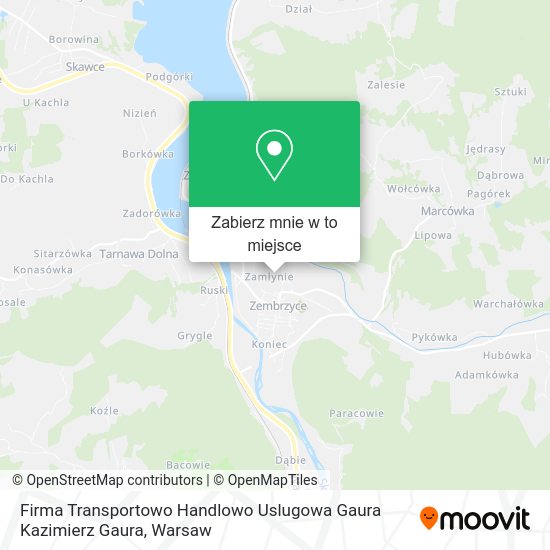 Mapa Firma Transportowo Handlowo Uslugowa Gaura Kazimierz Gaura