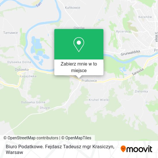 Mapa Biuro Podatkowe. Fejdasz Tadeusz mgr Krasiczyn