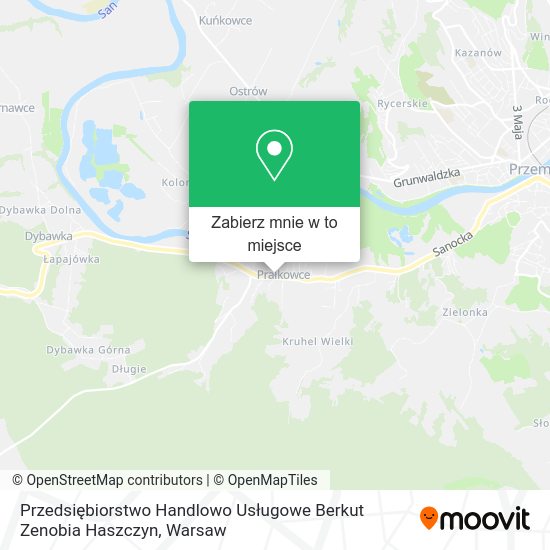 Mapa Przedsiębiorstwo Handlowo Usługowe Berkut Zenobia Haszczyn