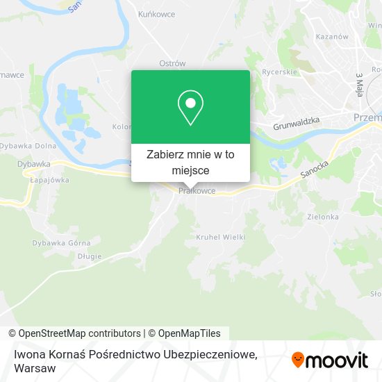 Mapa Iwona Kornaś Pośrednictwo Ubezpieczeniowe