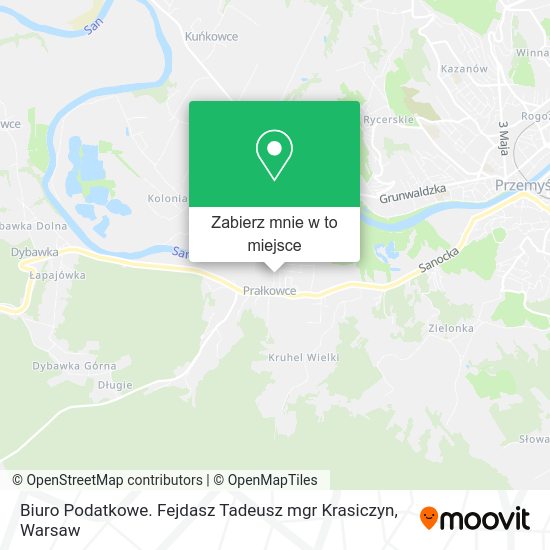 Mapa Biuro Podatkowe. Fejdasz Tadeusz mgr Krasiczyn