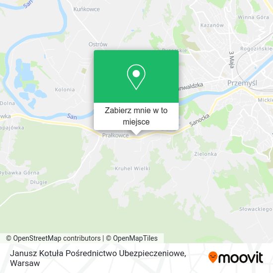 Mapa Janusz Kotuła Pośrednictwo Ubezpieczeniowe