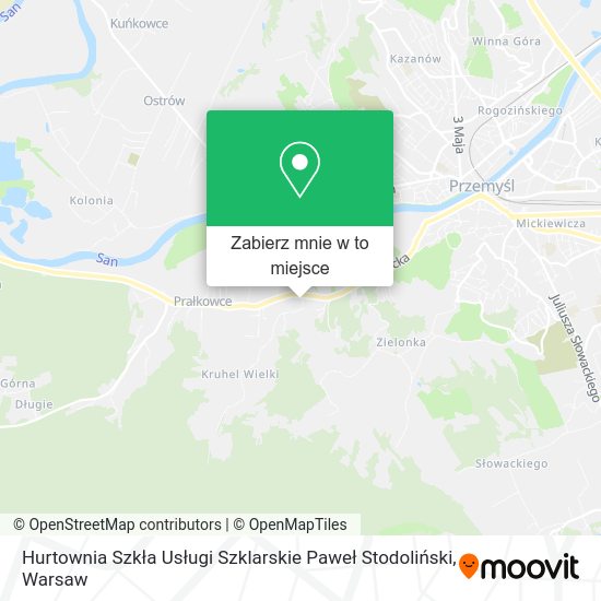 Mapa Hurtownia Szkła Usługi Szklarskie Paweł Stodoliński