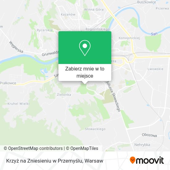 Mapa Krzyż na Zniesieniu w Przemyślu