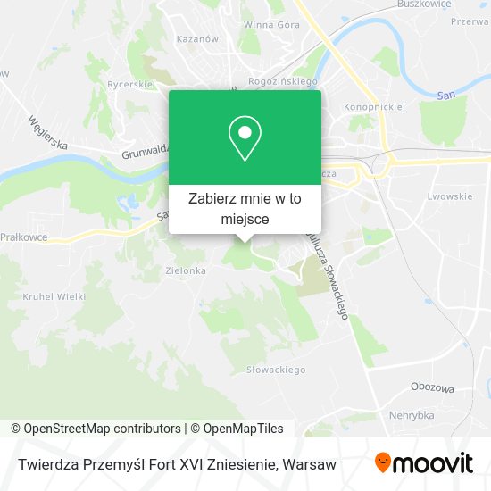 Mapa Twierdza Przemyśl Fort XVI Zniesienie