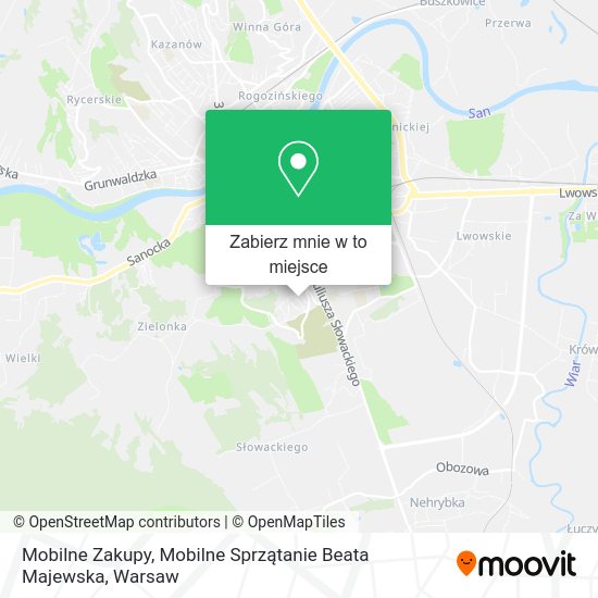 Mapa Mobilne Zakupy, Mobilne Sprzątanie Beata Majewska