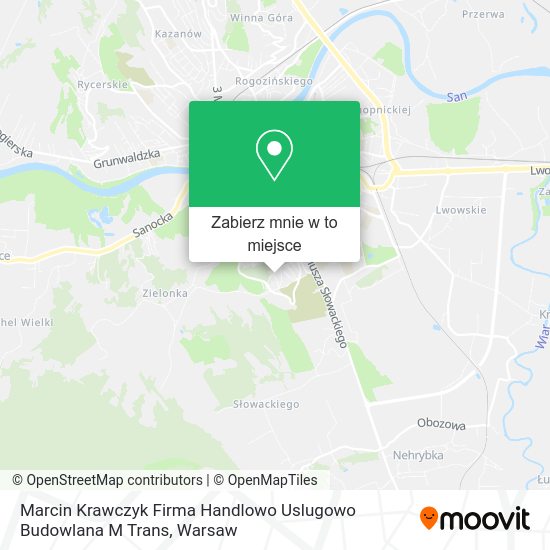 Mapa Marcin Krawczyk Firma Handlowo Uslugowo Budowlana M Trans