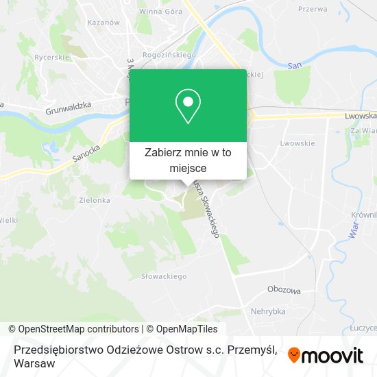 Mapa Przedsiębiorstwo Odzieżowe Ostrow s.c. Przemyśl