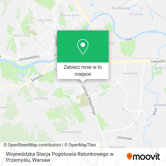 Mapa Wojewódzka Stacja Pogotowia Ratunkowego w Przemyślu