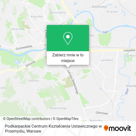 Mapa Podkarpackie Centrum Kształcenia Ustawicznego w Przemyślu